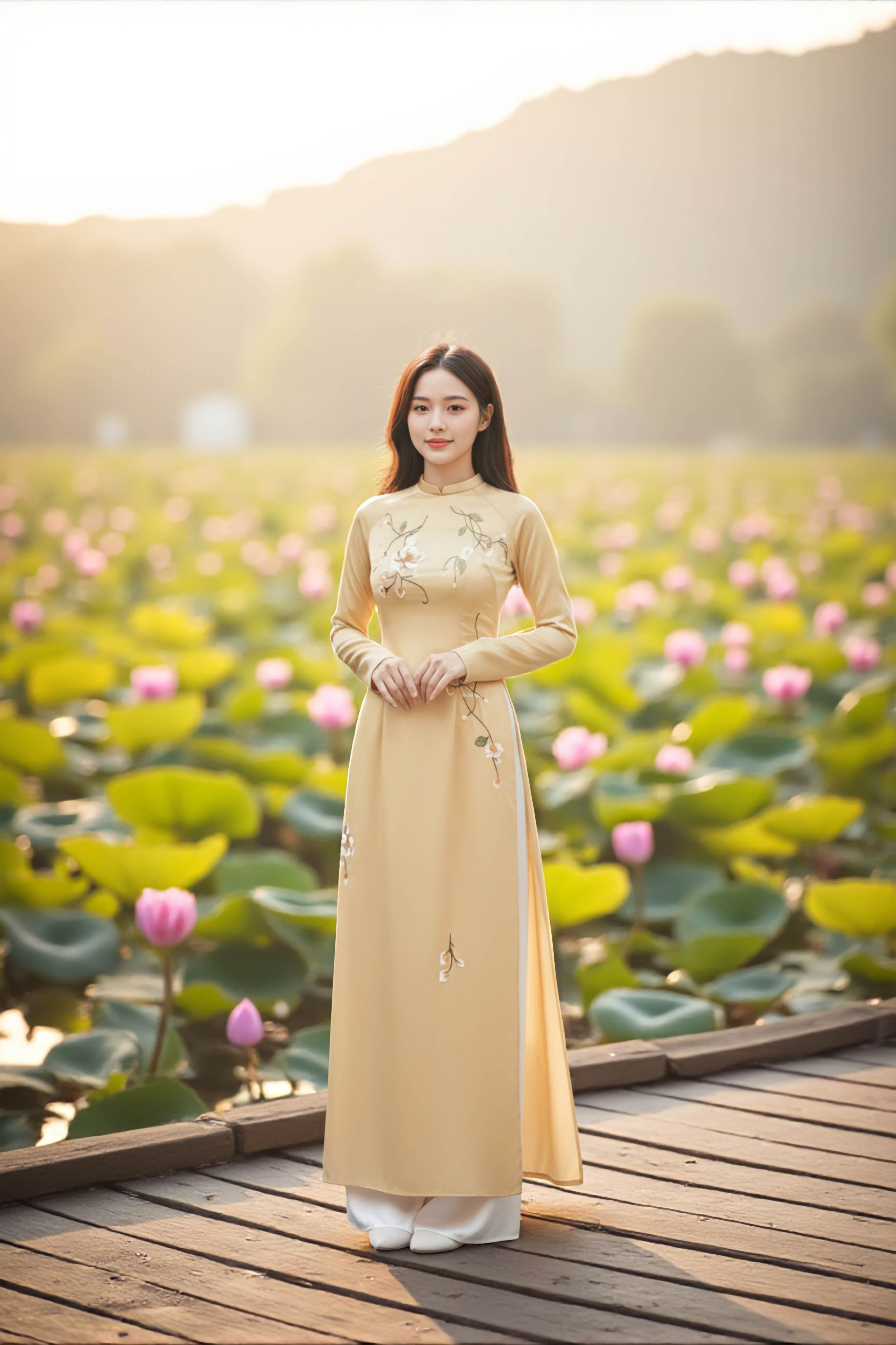 Áo dài Linh Lan thêu thủ công
