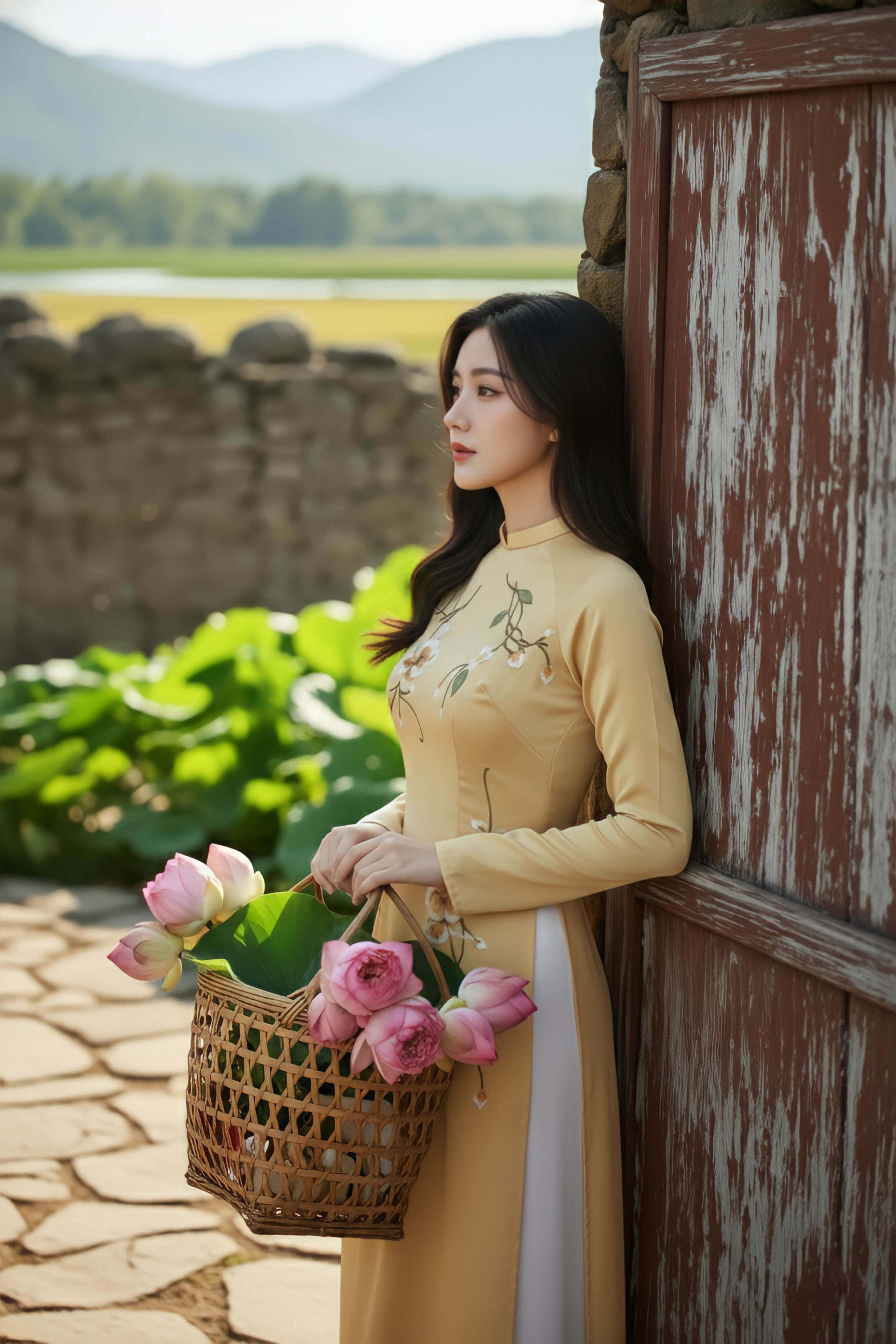Áo dài Linh Lan thêu thủ công