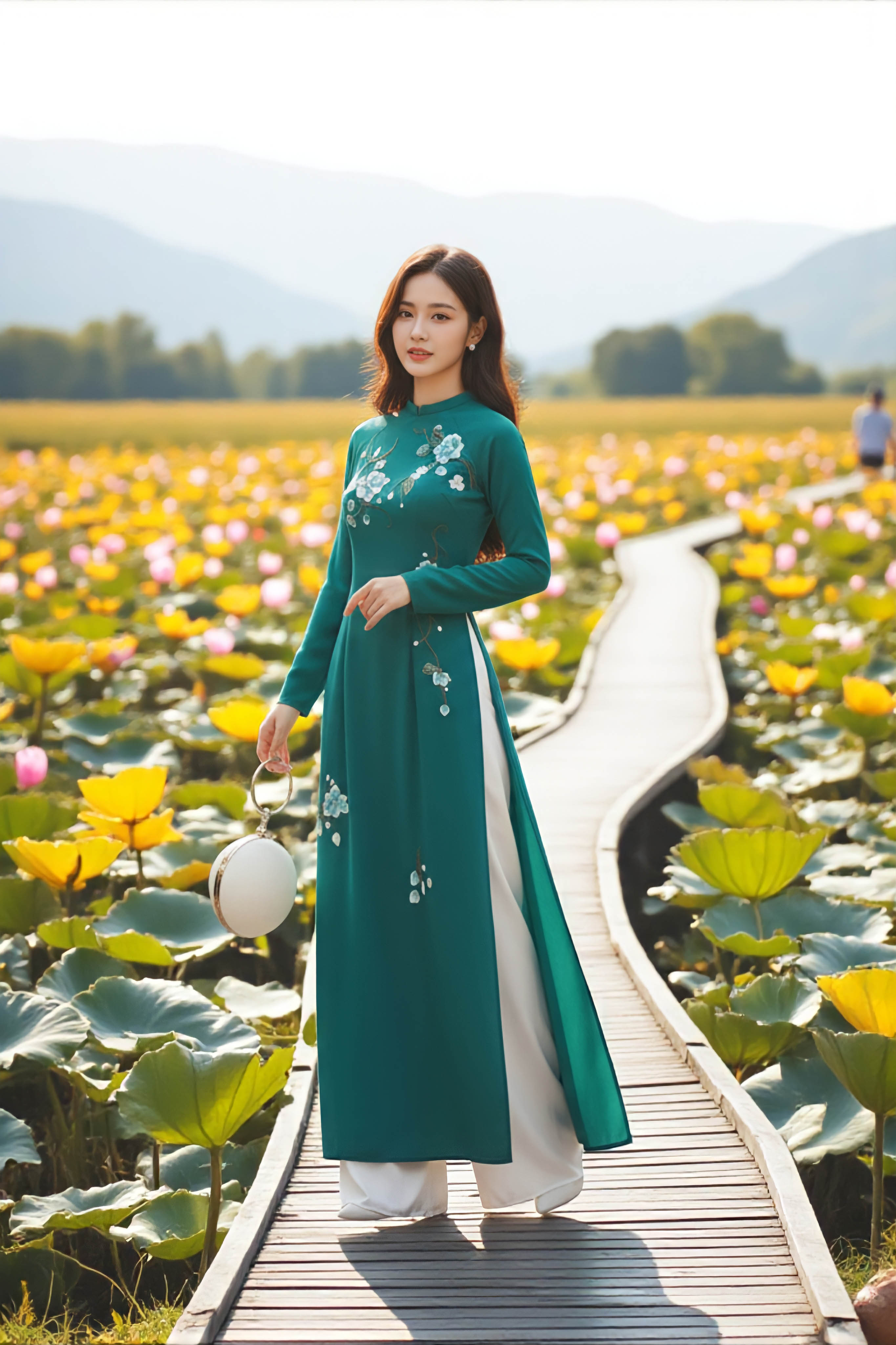 Áo dài Linh Lan thêu thủ công