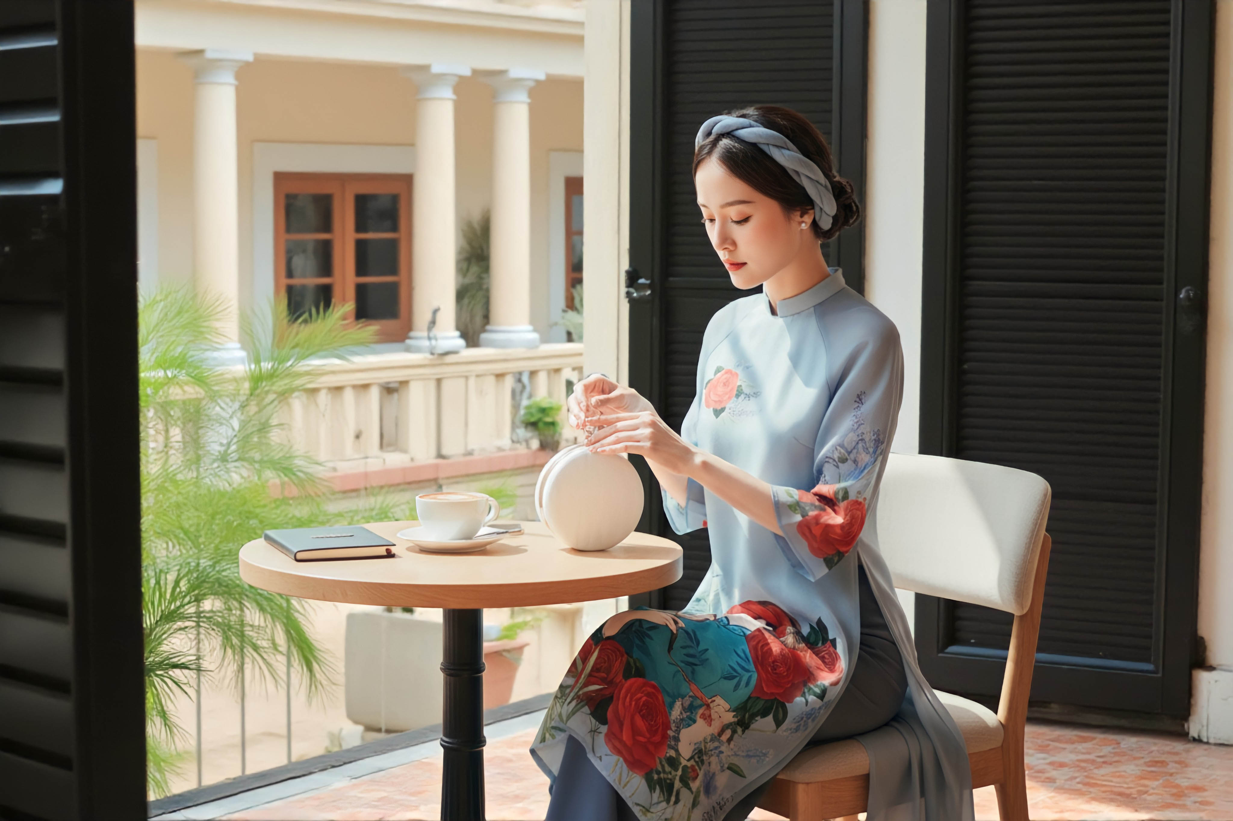 Set áo dài Yên Chi
