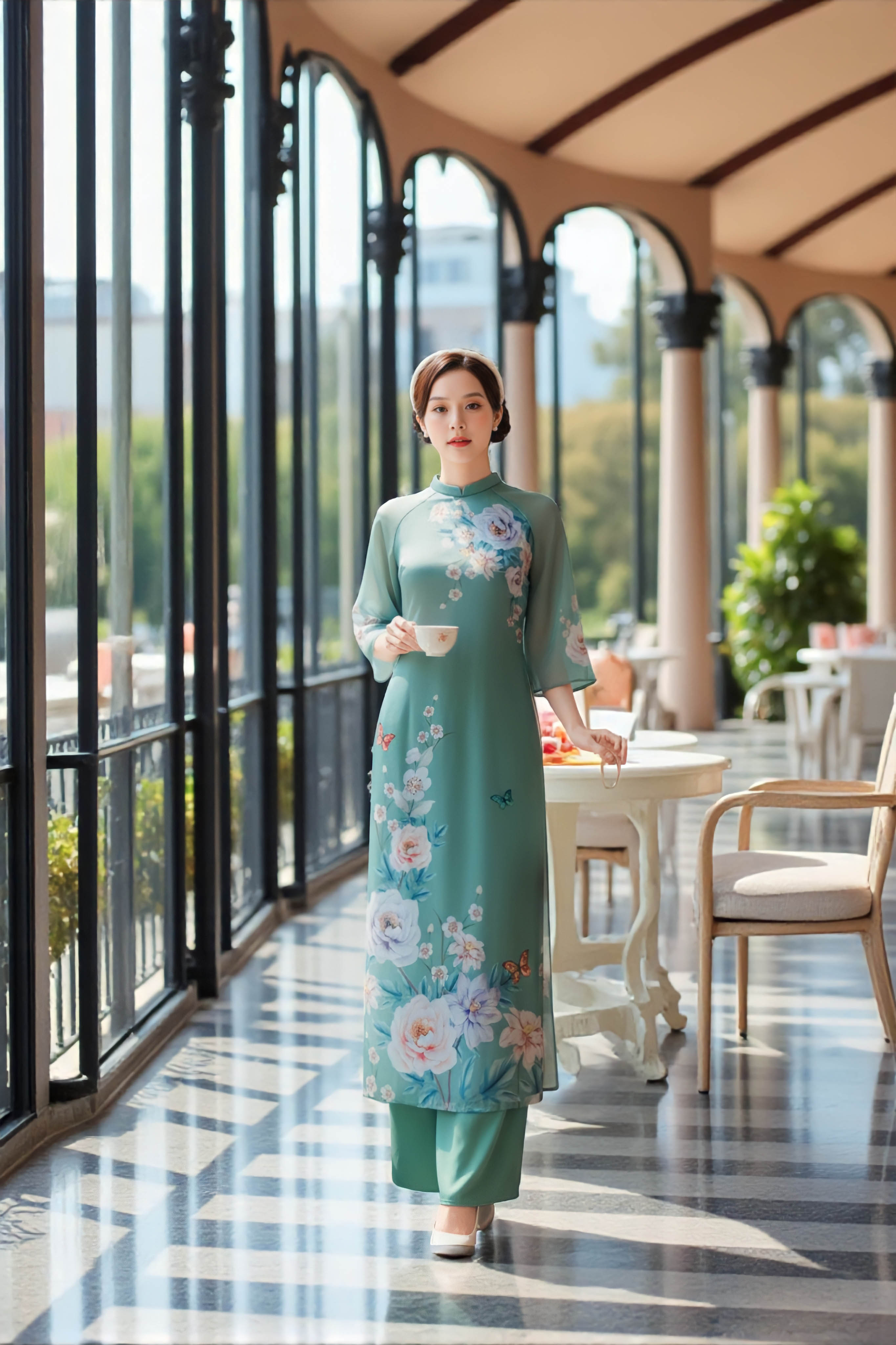 Áo dài Nhật Hoa