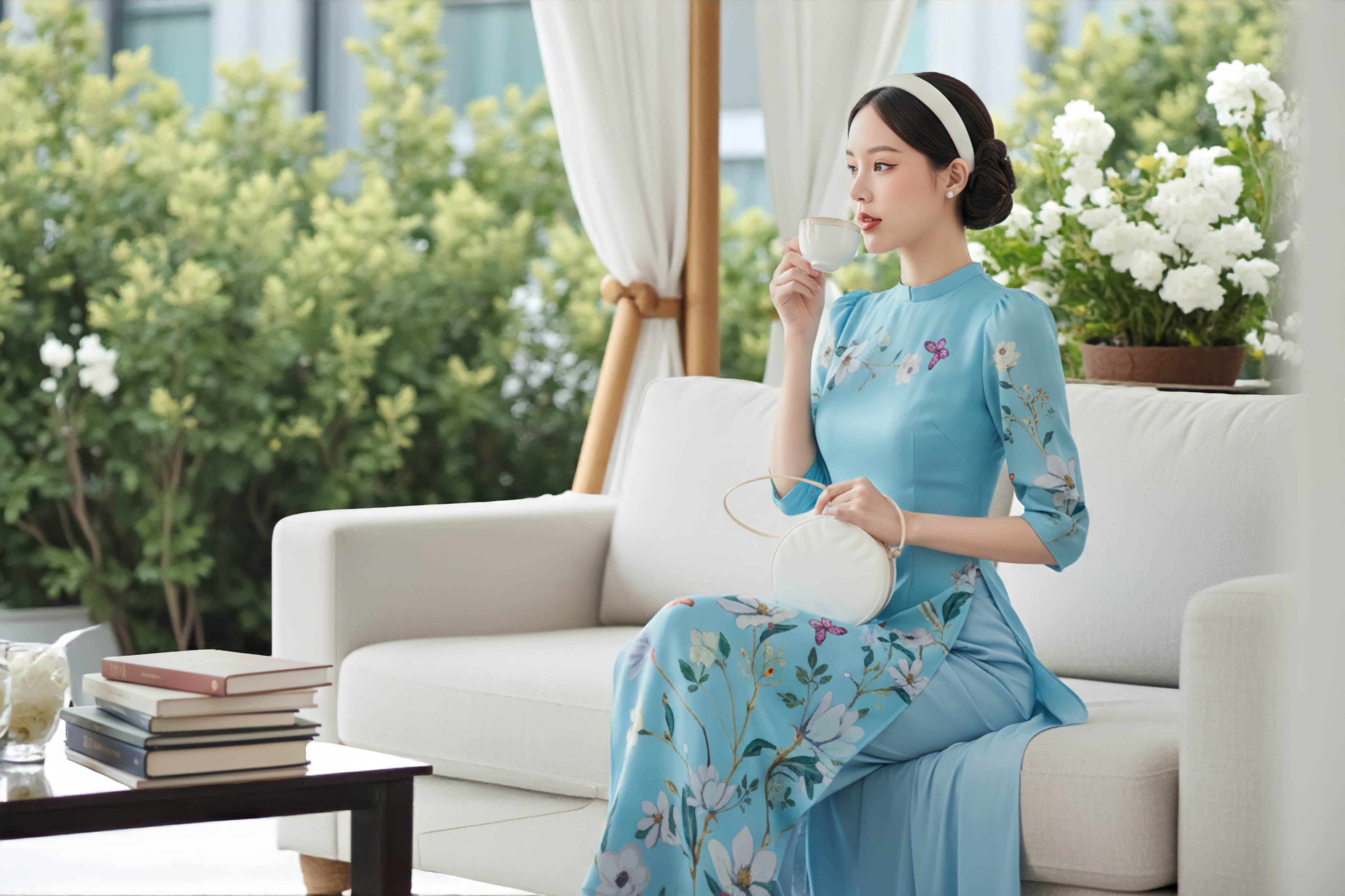 Áo dài Mẫn Hoa