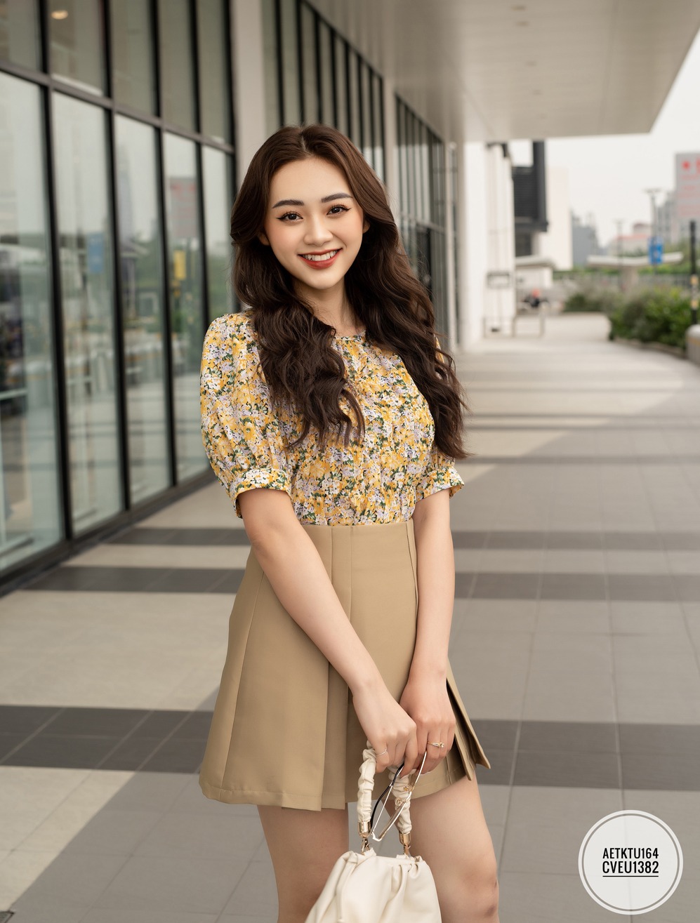 Chân váy xếp súp dáng xòe