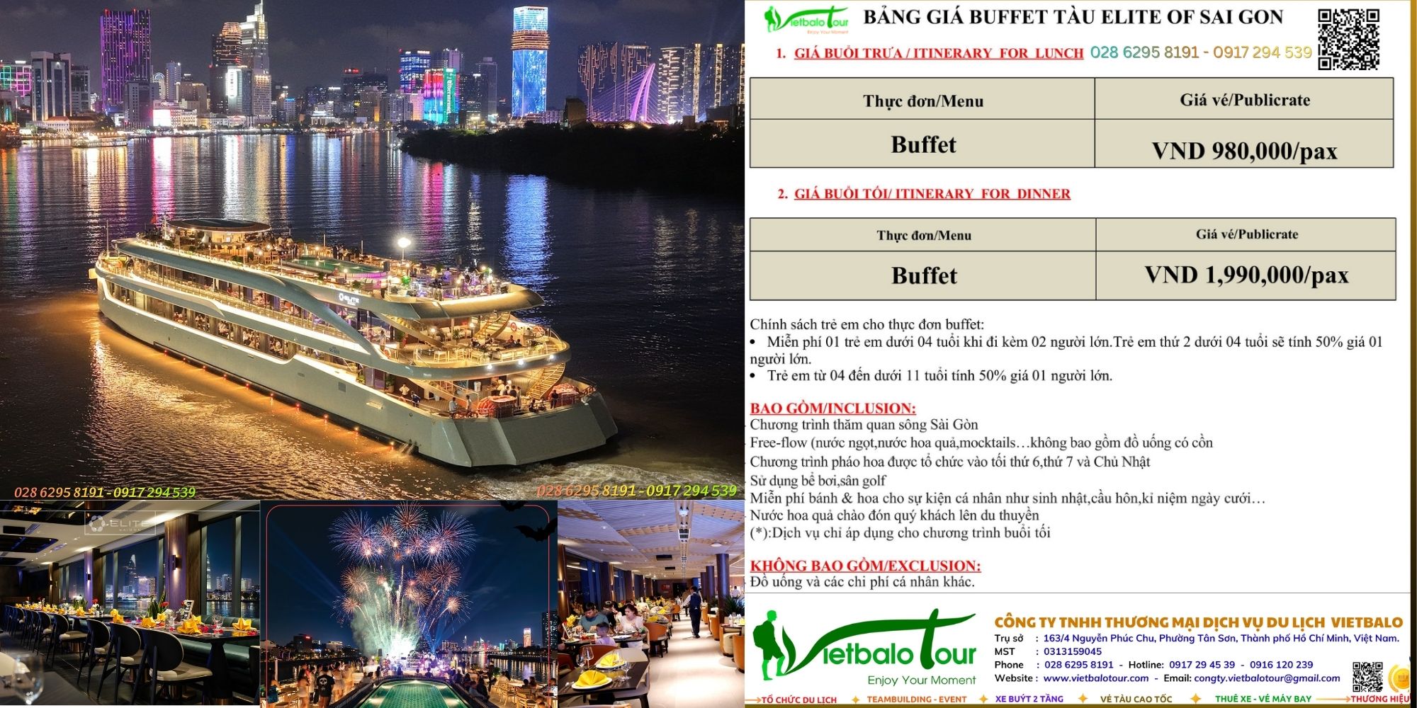 Ăn tối Buffet tàu Elite of Sai Gon