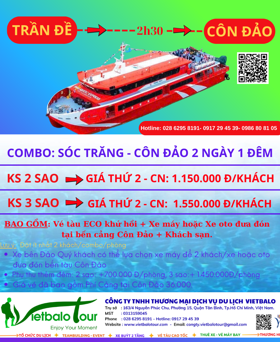 Vé tàu cao tốc Sài Gòn Côn Đảo