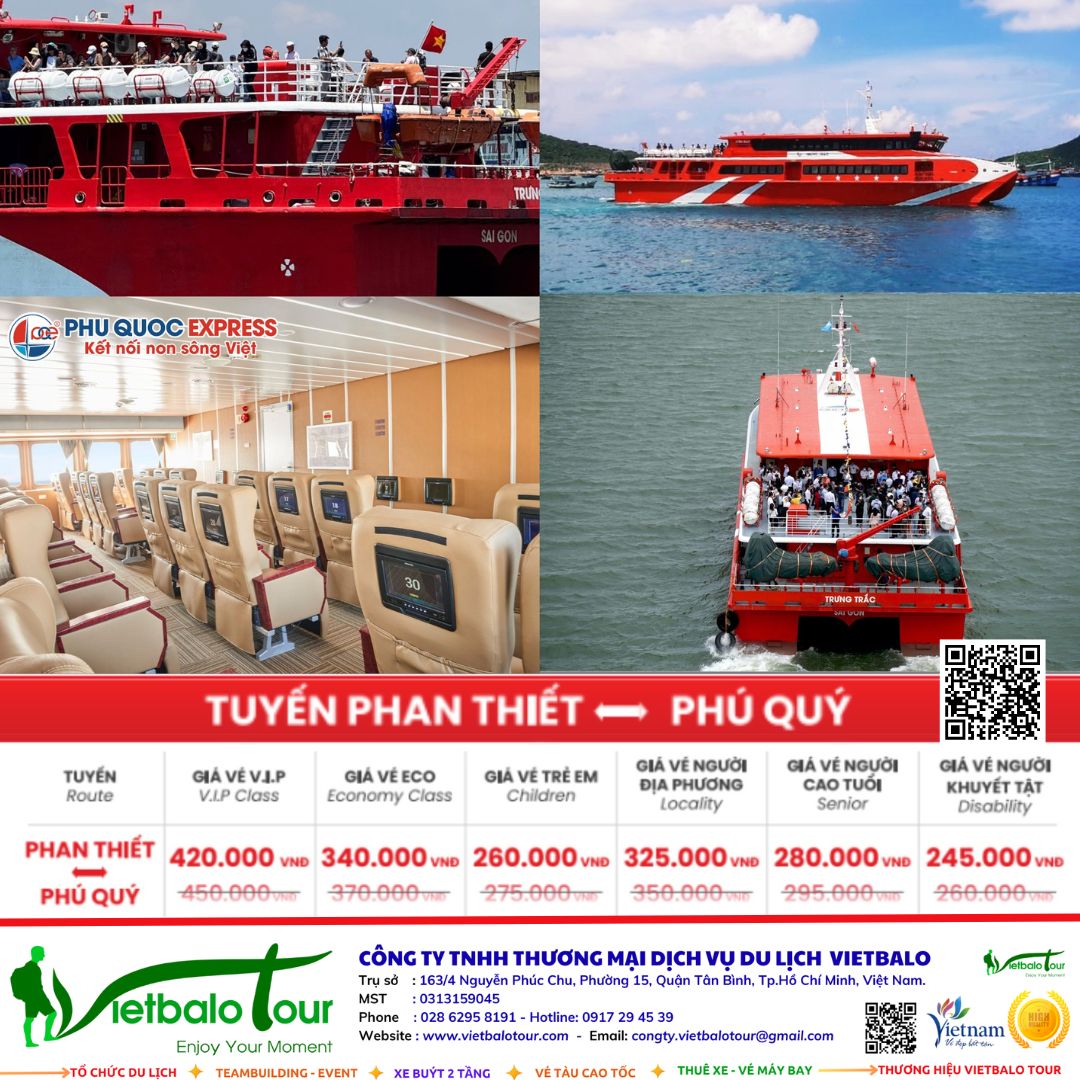 Giá vé tàu cao tốc Phú Quý