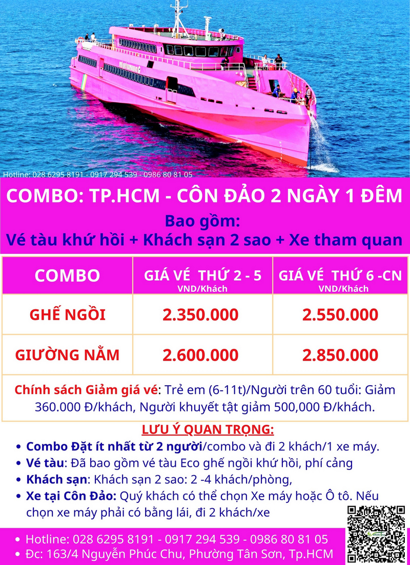 Tour Tp.HCM/Sài Gòn Côn Đảo bằng tàu cao tốc