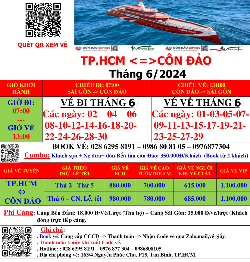 Vé tàu Cao tốc SÀI GÒN - CÔN ĐẢO - 1
