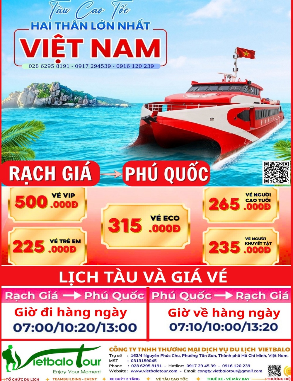 Lịch tàu Rạch Giá Phú Quốc