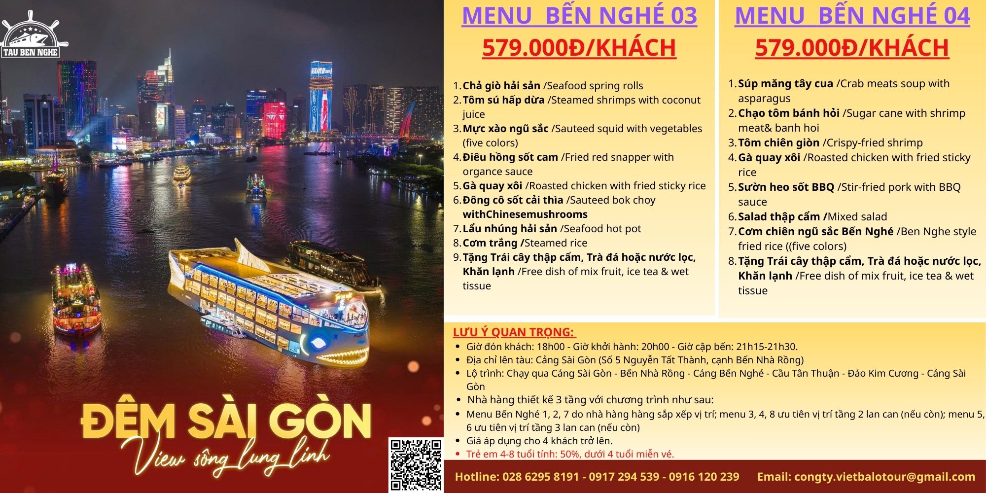 Ăn tối du thuyền Sài Gòn