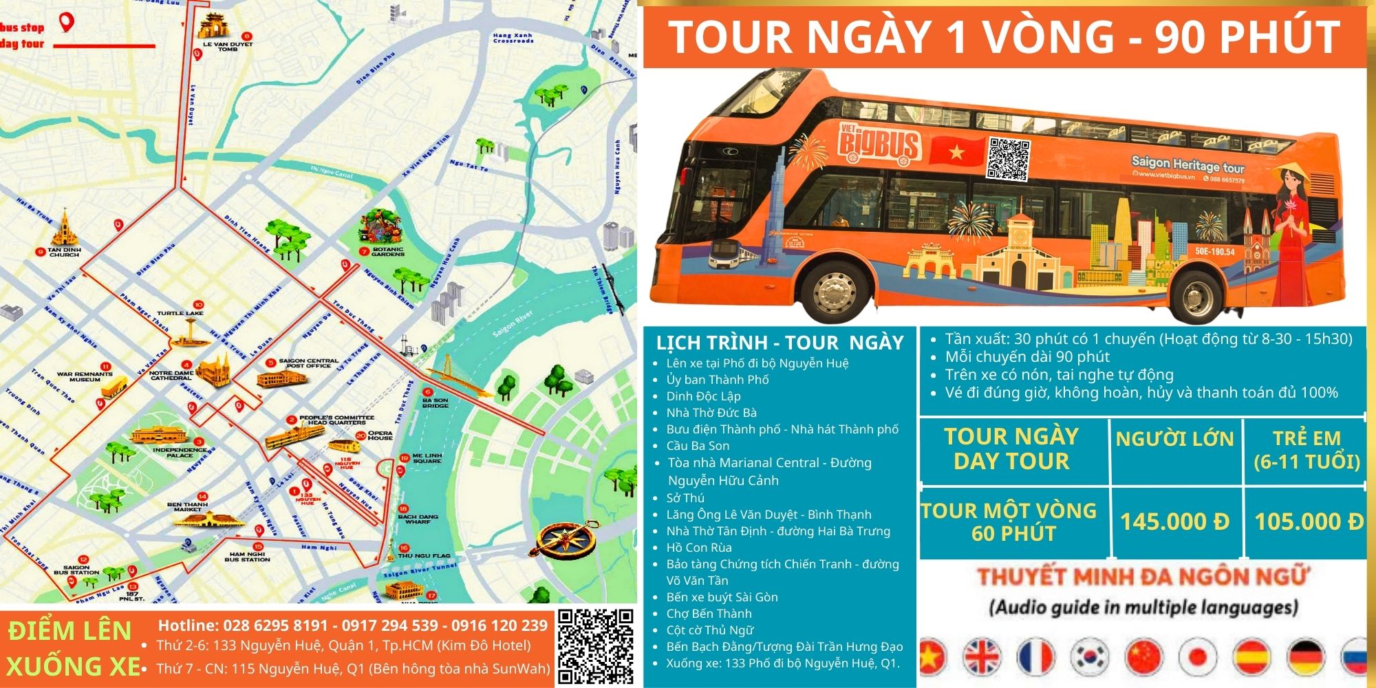 mua vé xe buýt 2 tầng Sài Gòn Tân Định