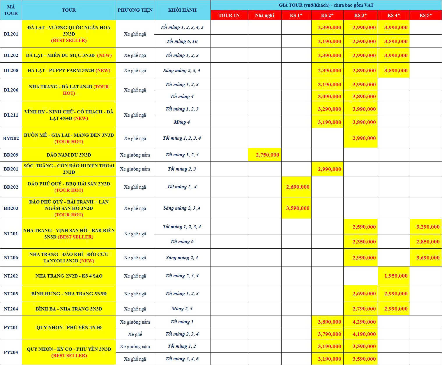 TOUR TẾT NGUYÊN ĐÁN