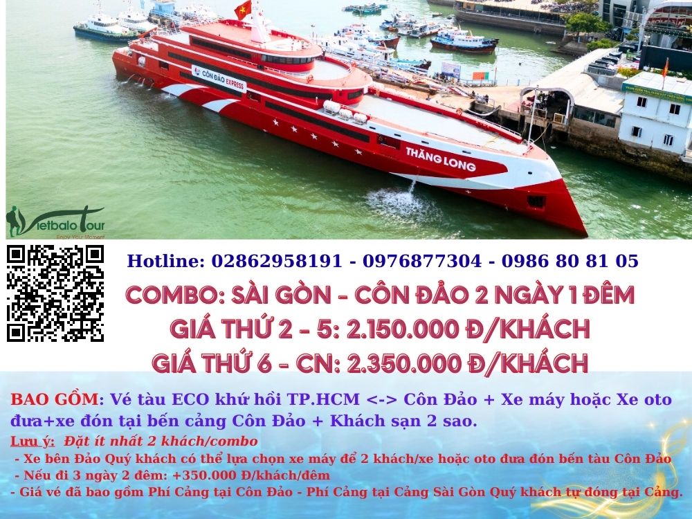 Vé tàu cao tốc Hồ Chí Minh Côn Đảo