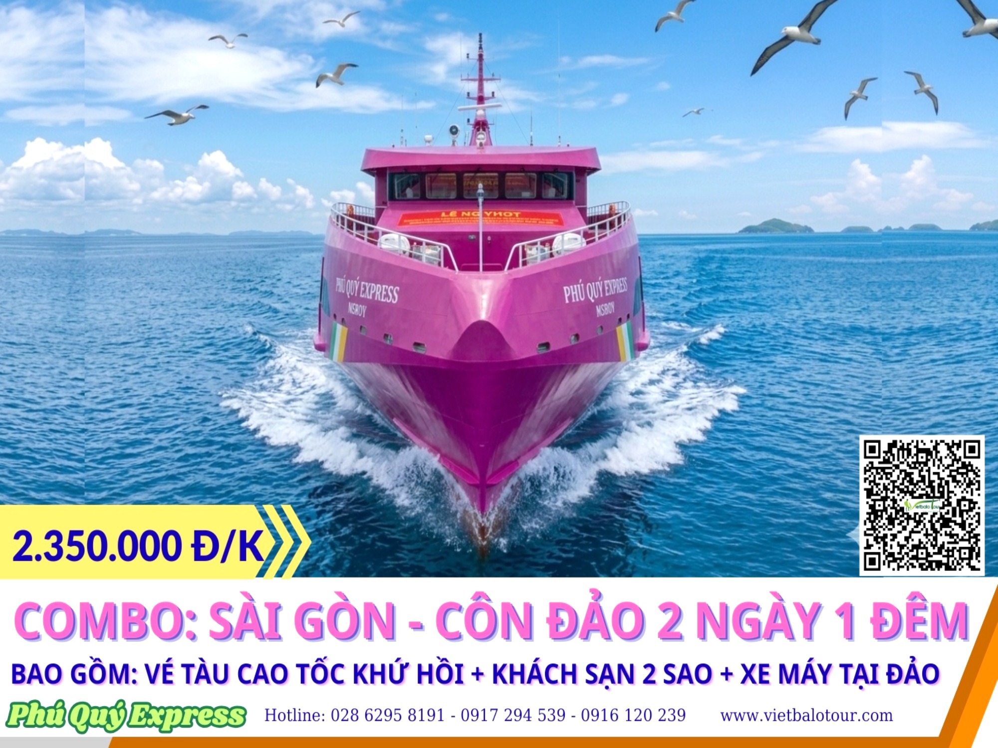 Tour Tp.HCM/Sài gòn - Côn Đảo, vé tàu cao tốc Sài gòn Côn Đảo