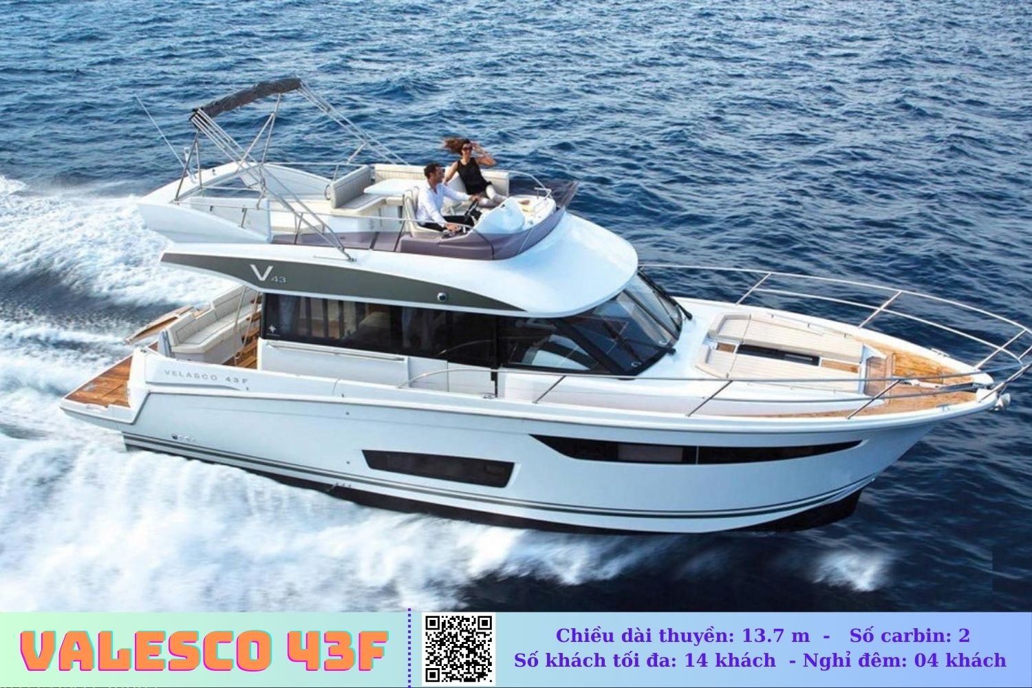 Thuê Du thuyền Sài Gòn - VALESCO 43F