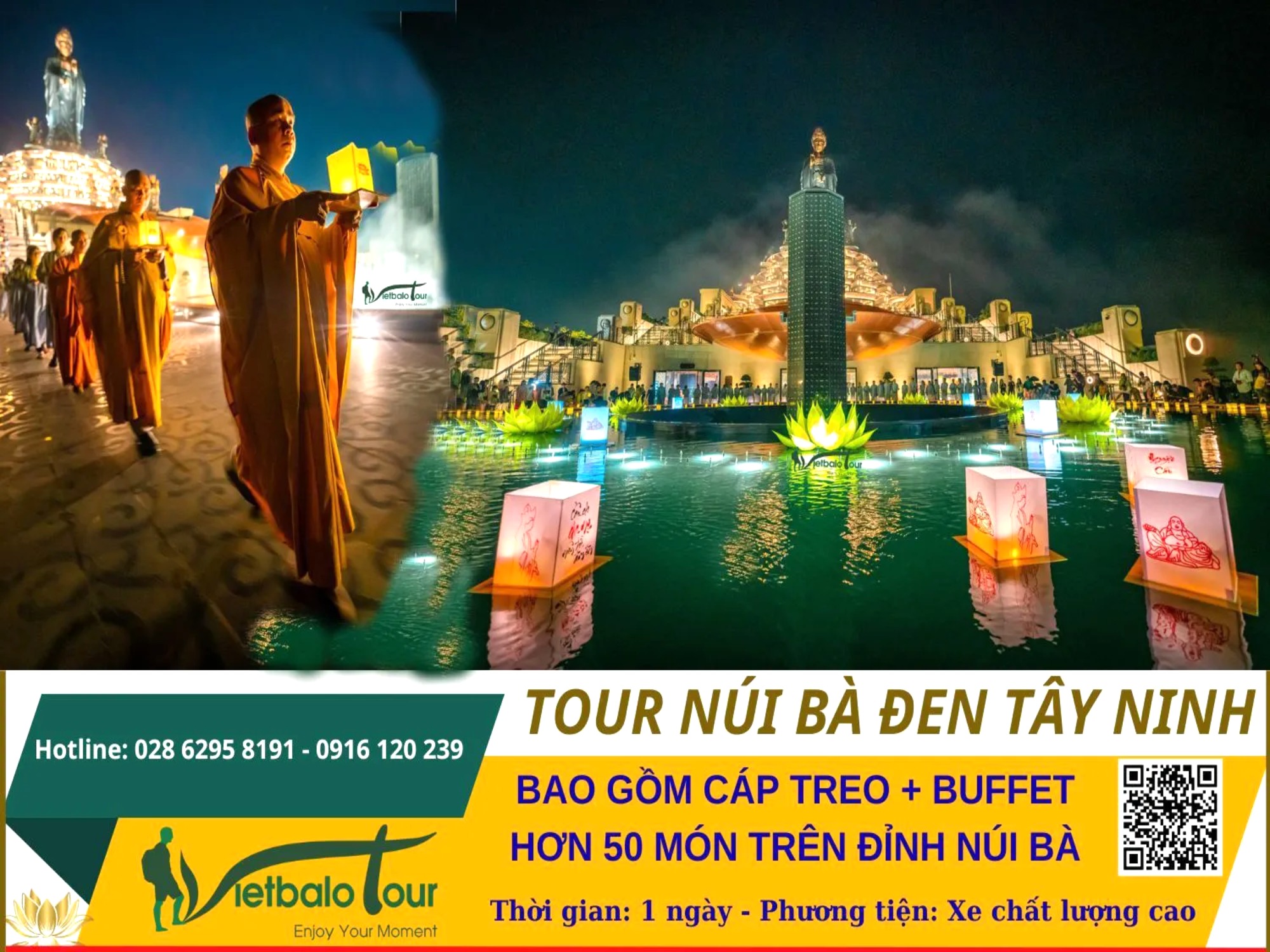 Tour Tây ninh Núi Bà Đen 1 ngày, tour hành hương Núi Bà Tây Ninh