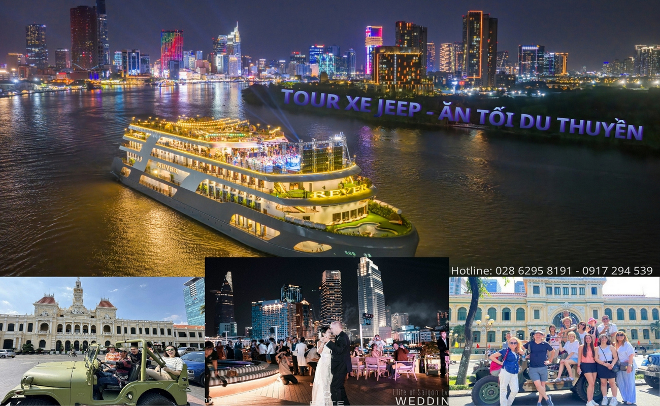 Tour Xe jeep, ăn tối buffet du thuyền