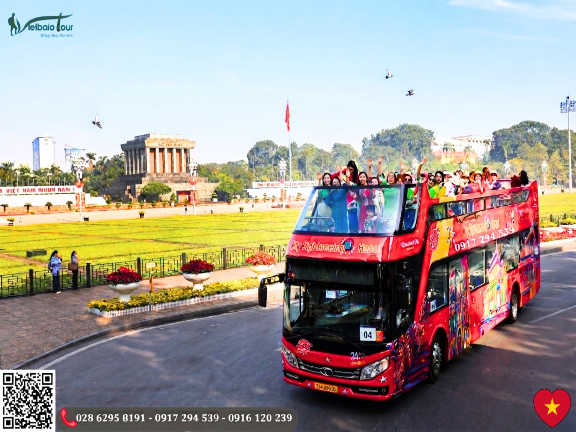 Xe buýt 2 tầng Hà Nội, lịch xe buýt 2 tầng Hà Nội, Giá vé