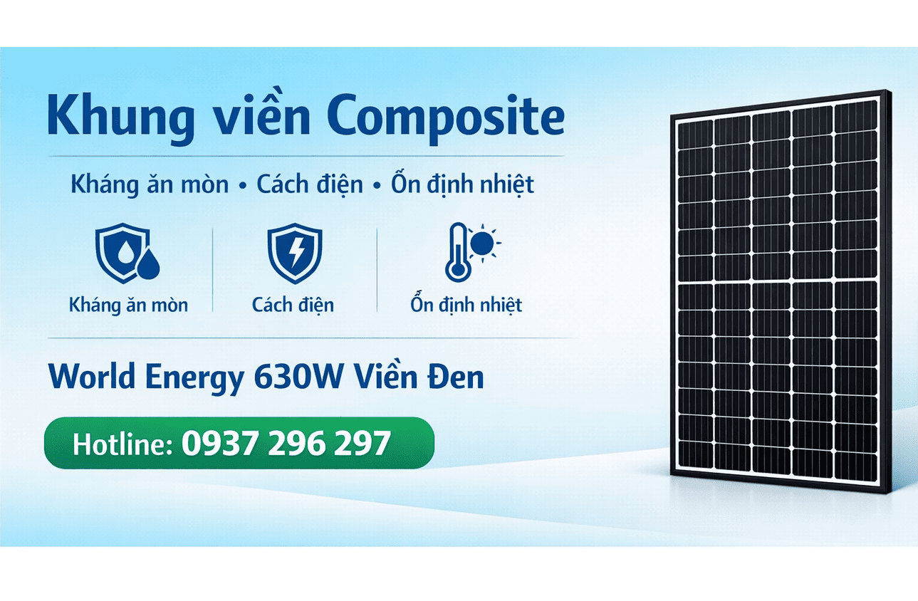 Khung viền Composite cho tấm pin năng lượng mặt trời: Chuẩn vật liệu “hàng không – vũ trụ”