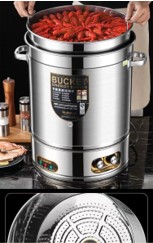 Xô nước sôi tiết kiệm năng lượng có thể xếp chồng lên nhau hai đáy một lớp