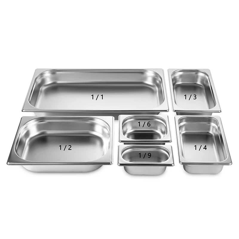 Khay GN 1/1, 1/2, 1/3, 1/4, 1/6, 1/9 inox: 65mm/ 100mm/ 150mm/ 200mm