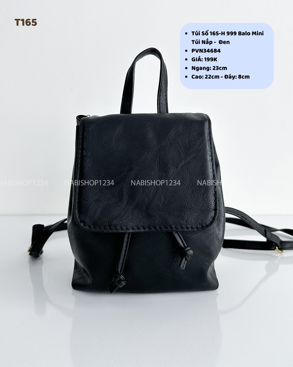Túi Số 165-H 999 Balo Mini Túi Nắp