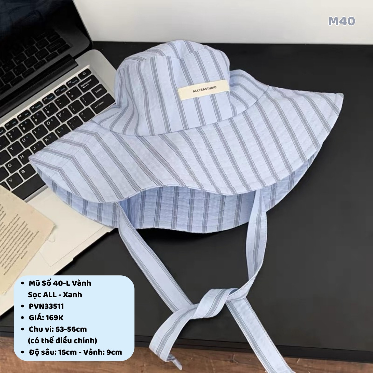 Mũ Số 40-L Vành Sọc ALL