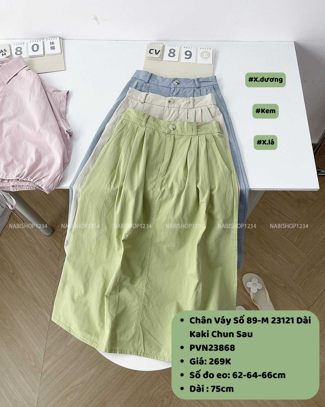 Chân váy chữ A công sở dài qua gối CV04-15 | Thời trang công sở K&K Fashion