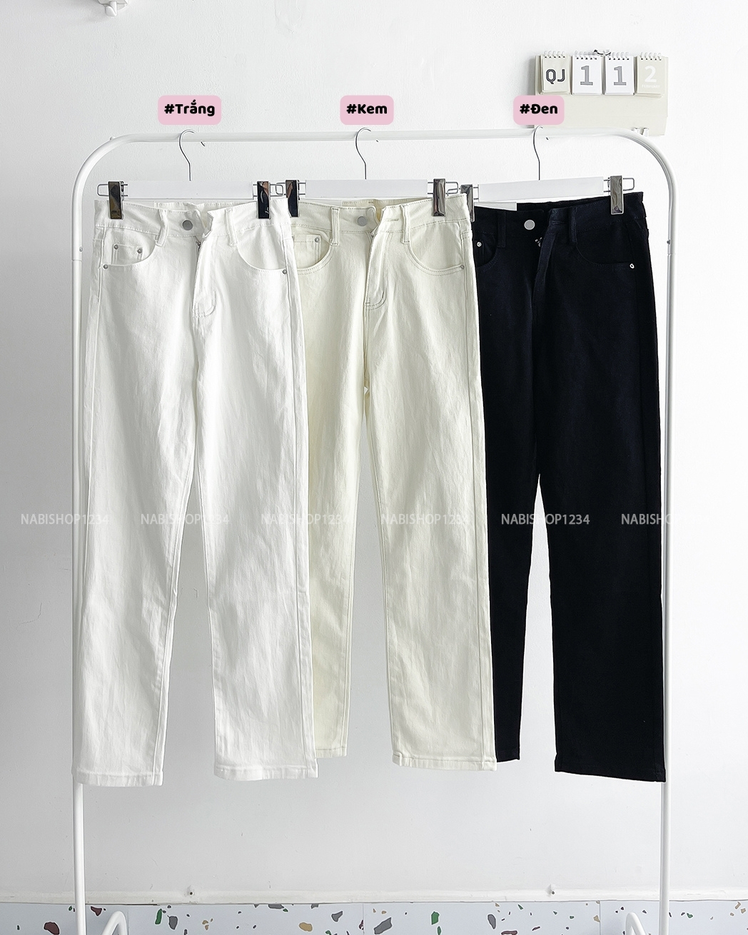 (S20%) Quần Jean Số 112-M 8136 Ống Đứng Trơn