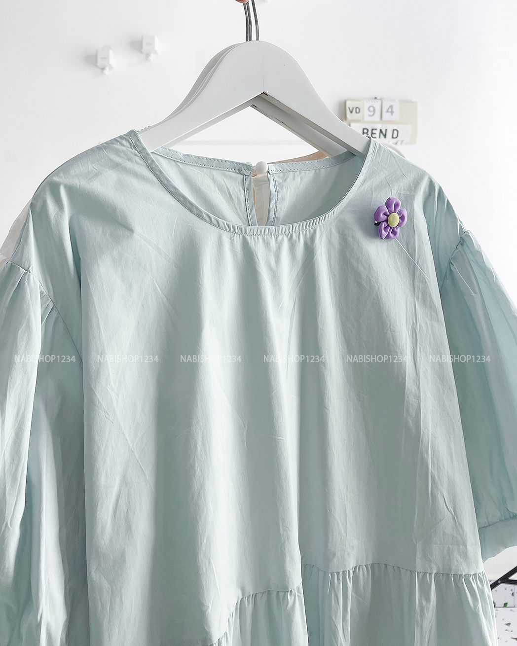 (S50%) Váy Số 94-D 9959 Buộc Eo Kèm Sticker Hoa