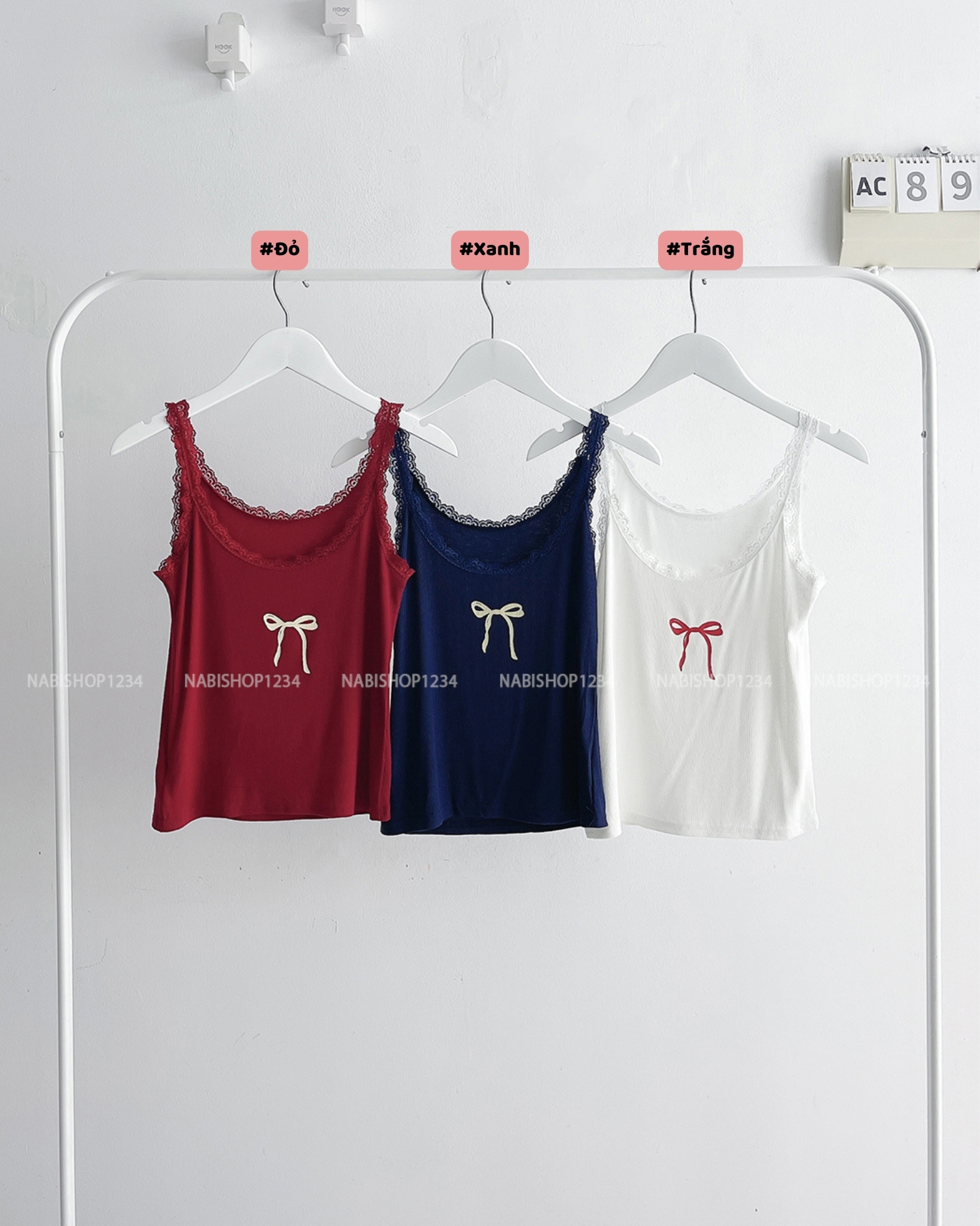 (SC99K) Áo Croptop Số 89-D 3 Lỗ Ren In Nơ