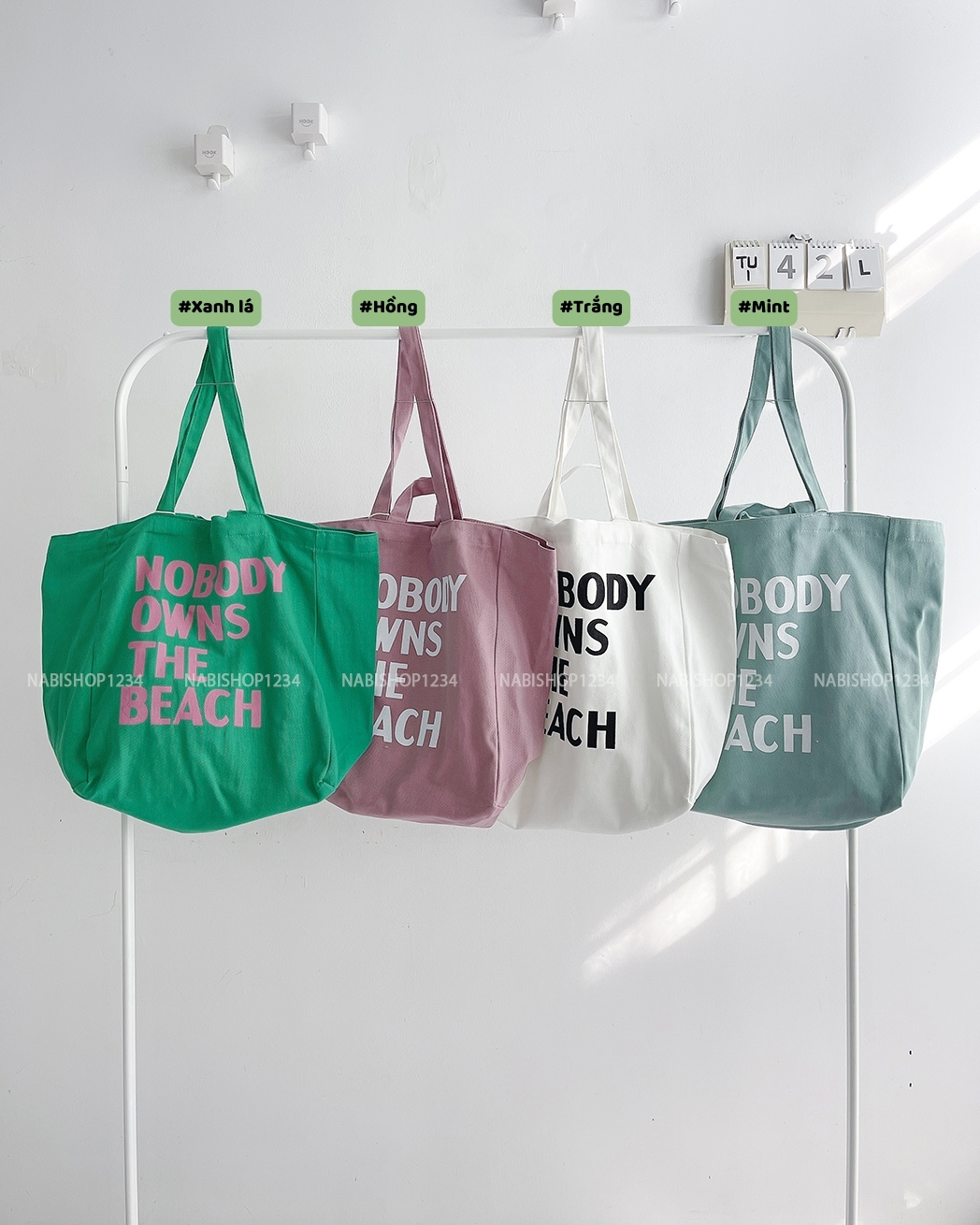 (S20%) Túi Số 42-L Tote Chữ Nobody