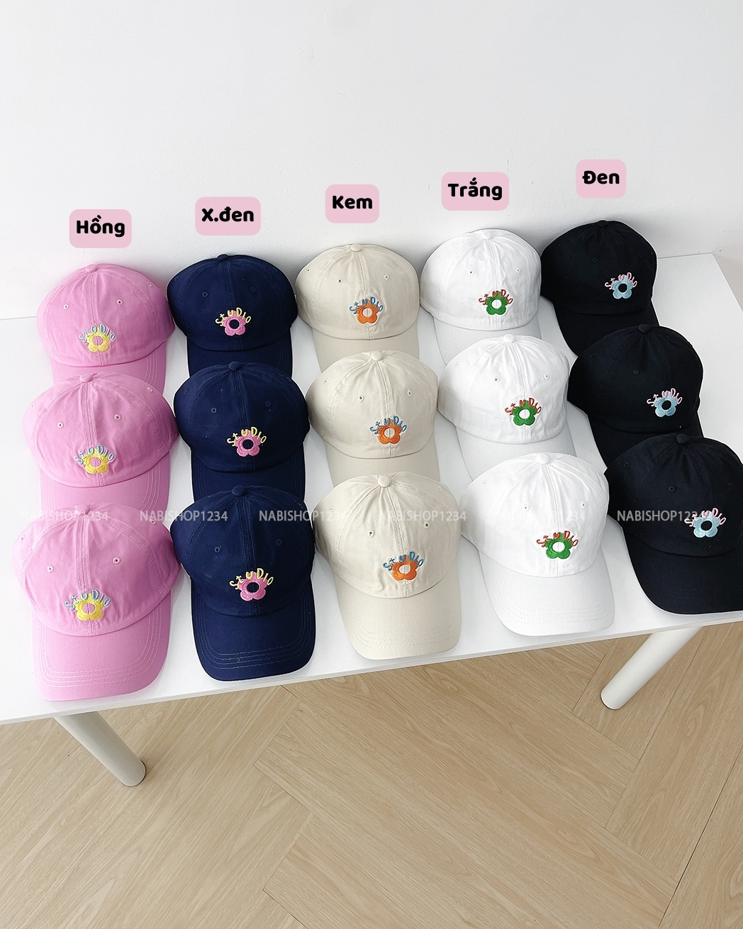 Mũ Số 4-L Lưỡi Trai Kaki Thêu Studio