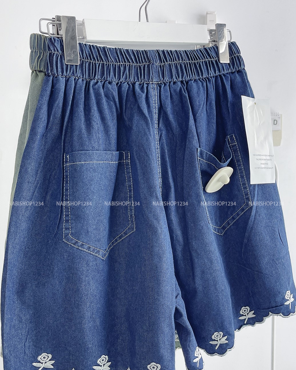 (S20%) Quần Short Số 78-D 1027 Ngố Lai Thêu Hoa