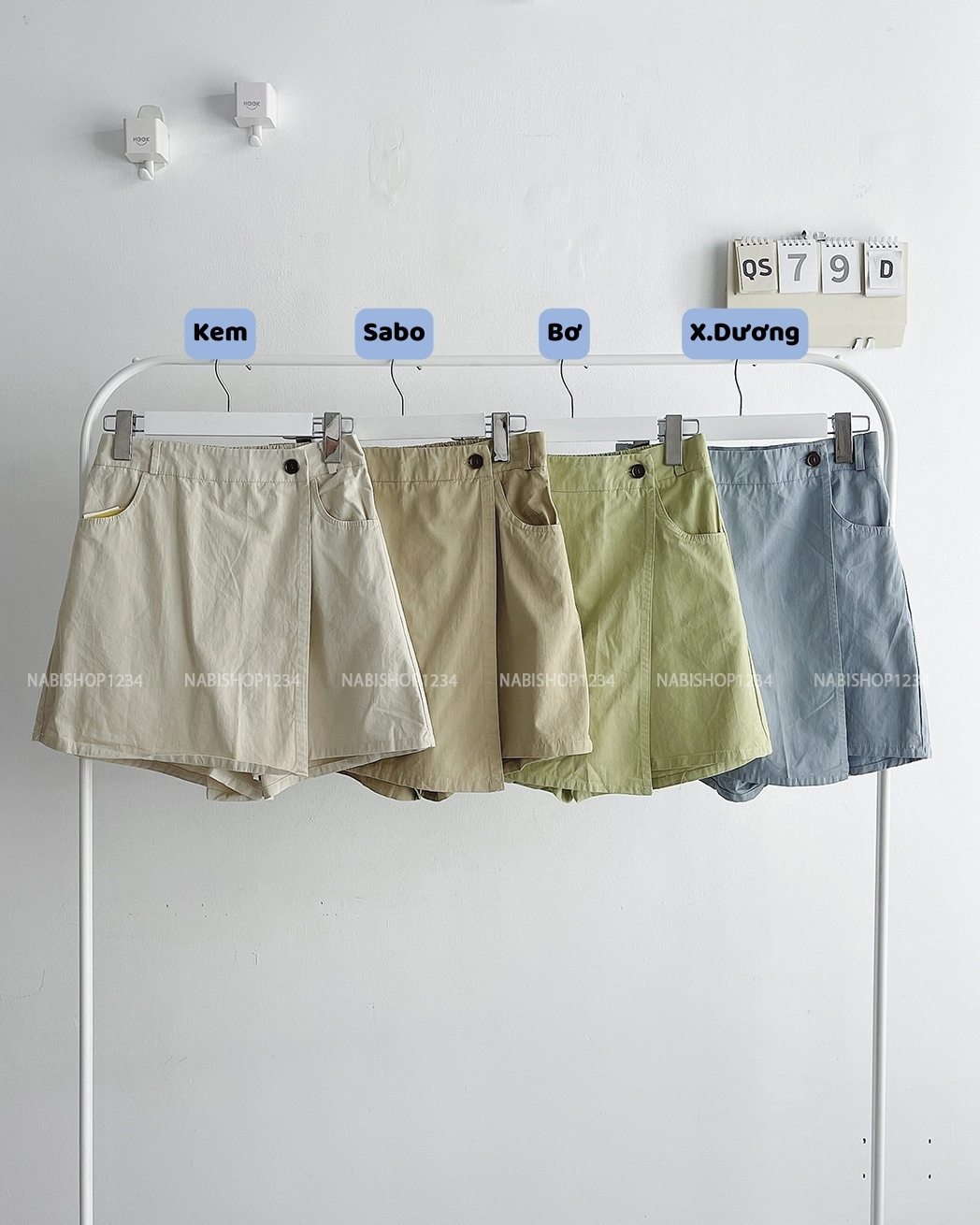 (S20%) Quần Short Số 79-D 2425 Giả Váy Tà Đắp