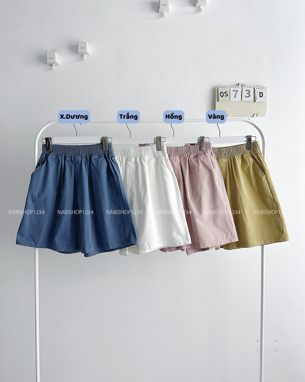 Quần Short Số 73-D 387 Lưng Thun Trơn