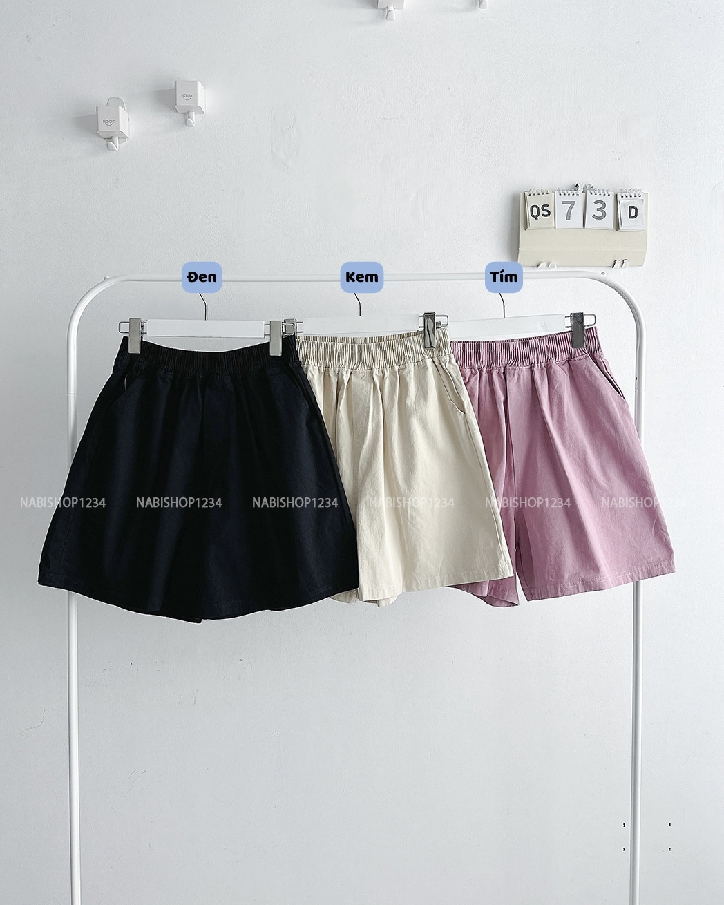Quần Short Số 73-D 387 Lưng Thun Trơn