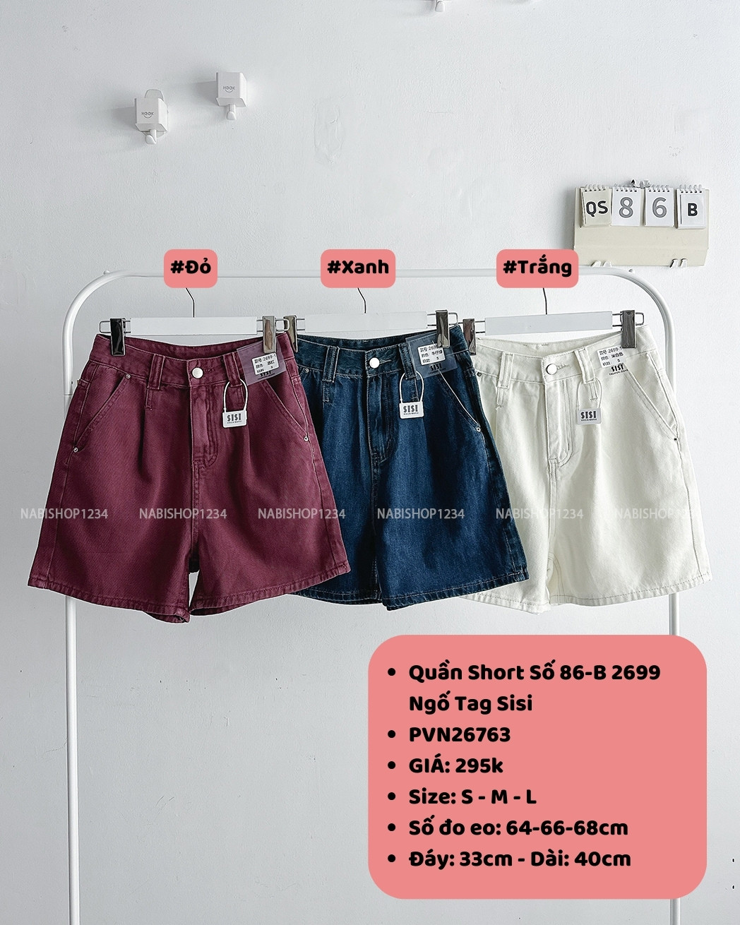 Quần Short Số 86-B 2699 Ngố Tag Sisi