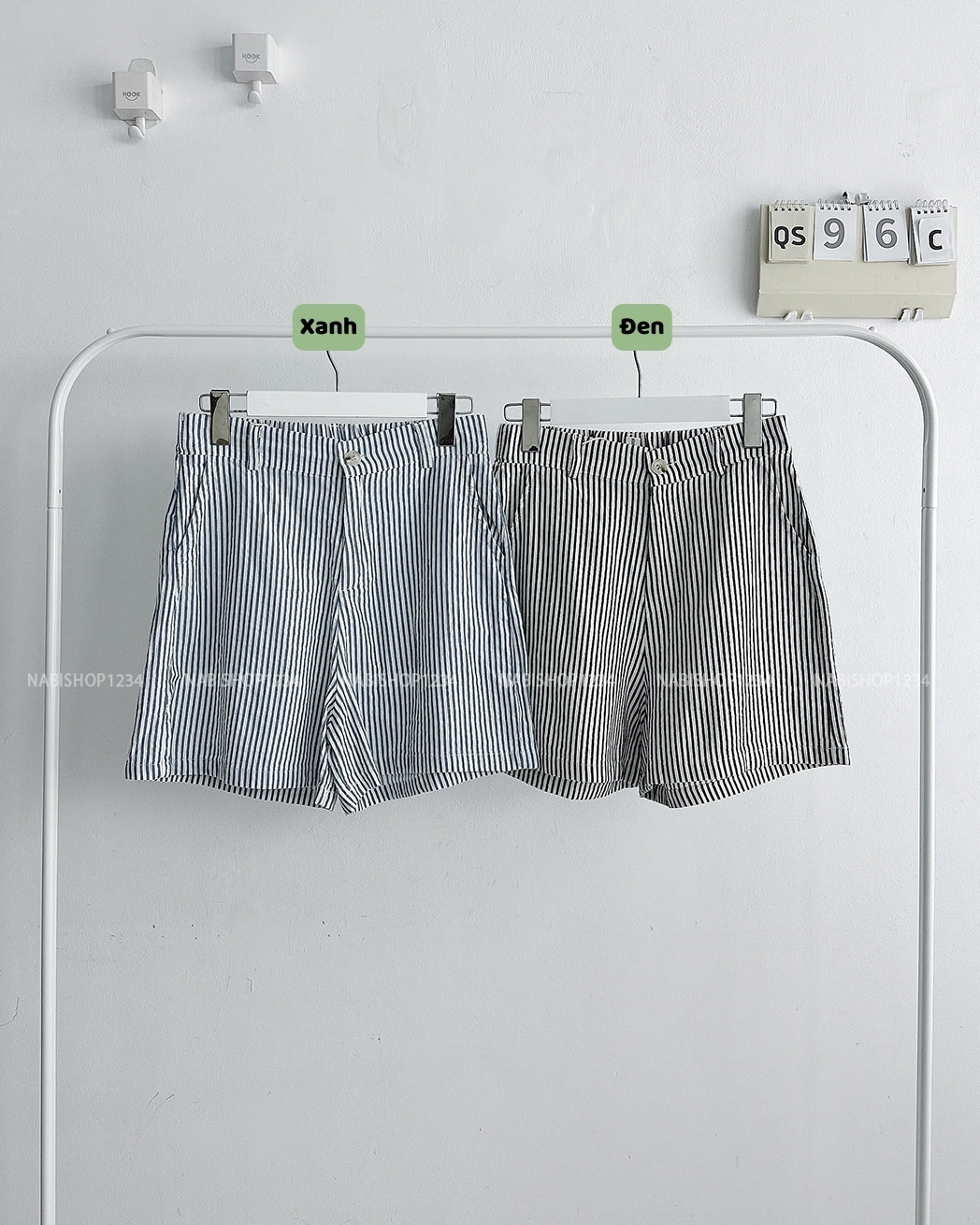 Quần Short Số 96-C 980 Kẻ Chun Sau