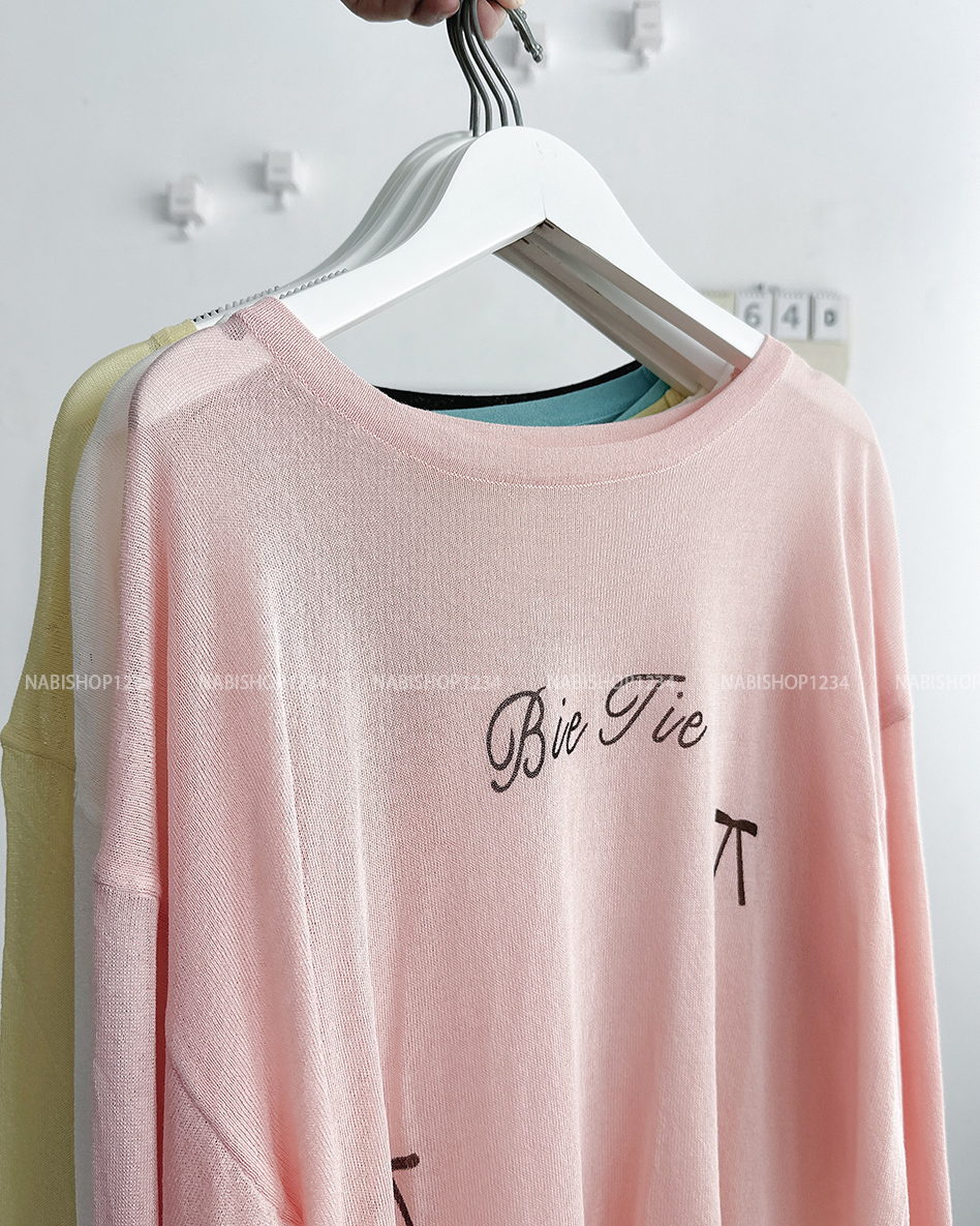 (S20%) Áo Len Số 64-D TD Nơ Chữ Bie