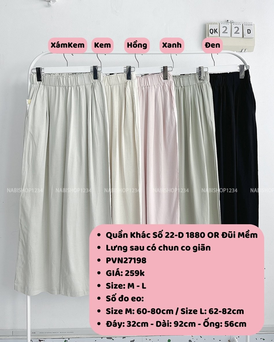 Quần Khác Số 22-D 1880 OR Đũi Mềm
