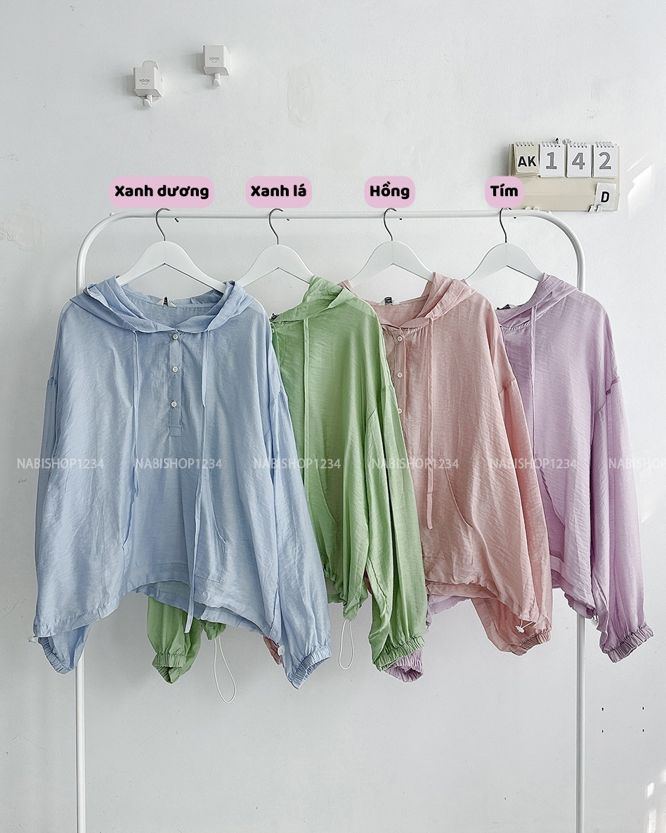 (S20%) Áo Khoác Số 142-D 8365 Tơ Mũ