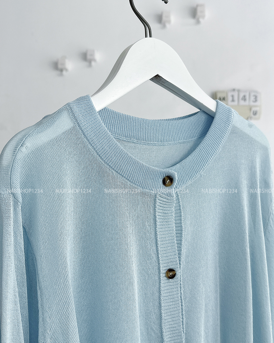 (S20%) Áo Khoác Số 143-U Cardigan Len Thêu Nơ Sau