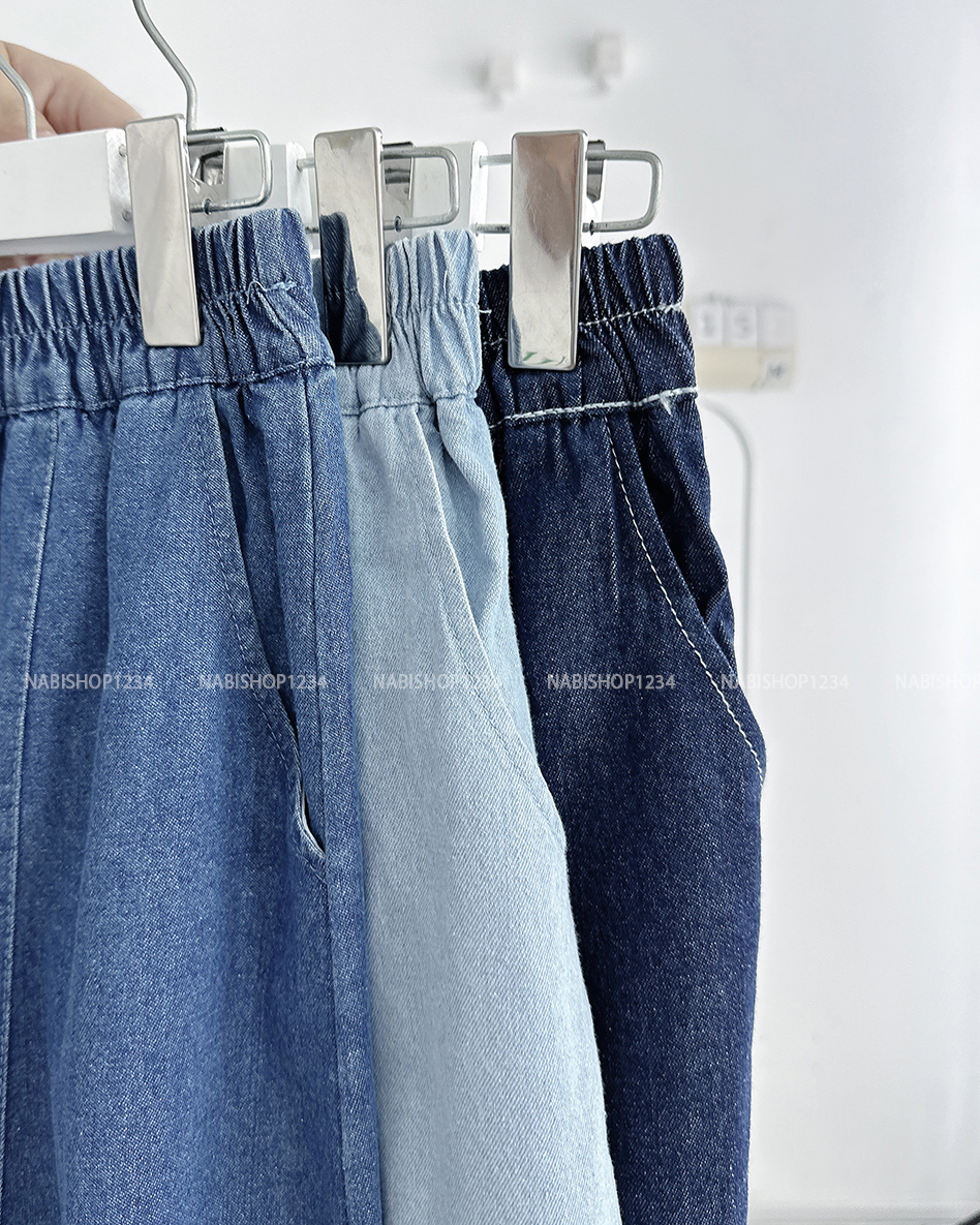 Chân Váy Số 152-M 1905 Dài Denim Lưng Thun