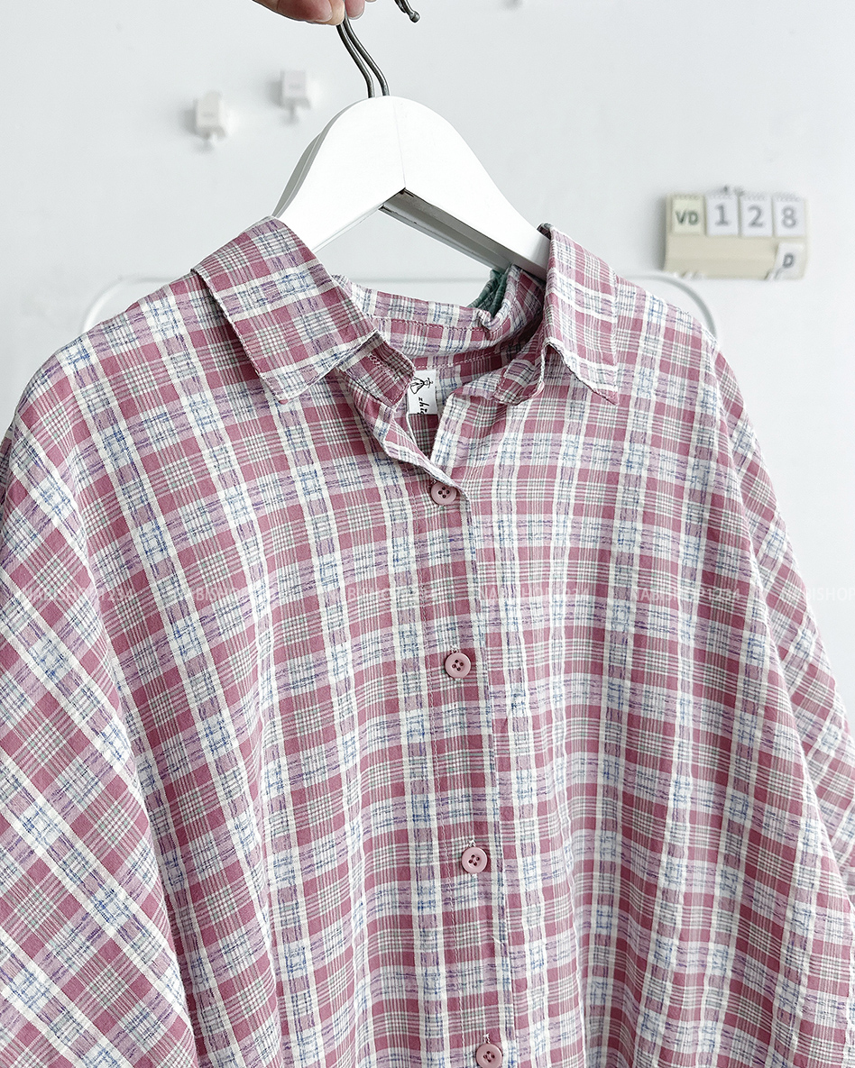 Váy Số 129-D Sơ Mi Caro Oversize