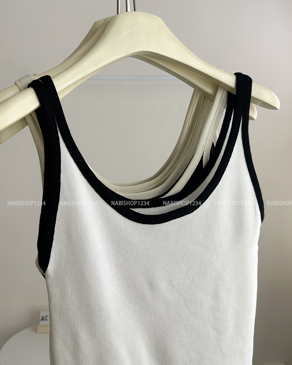 (S30%) Áo Croptop Số 141-B 2 Dây Len
