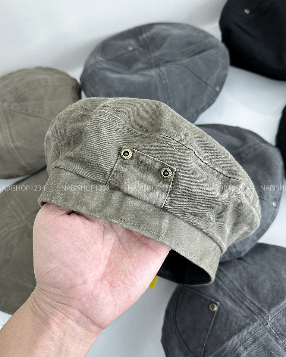 (S20%) Mũ Số 25-L Nồi Kaki Viền Nút
