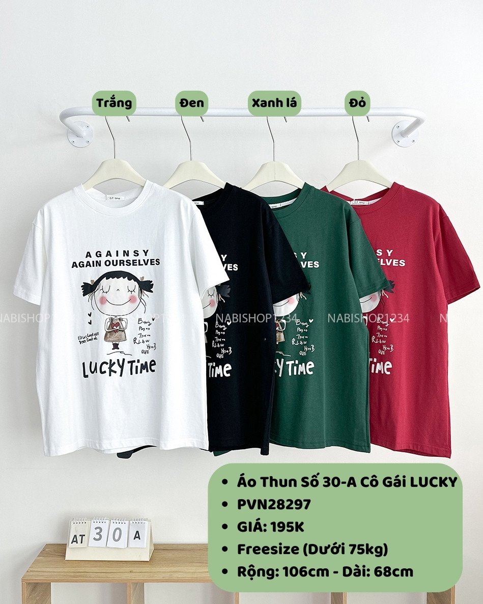 Áo Thun Số 30-A Cô Gái LUCKY