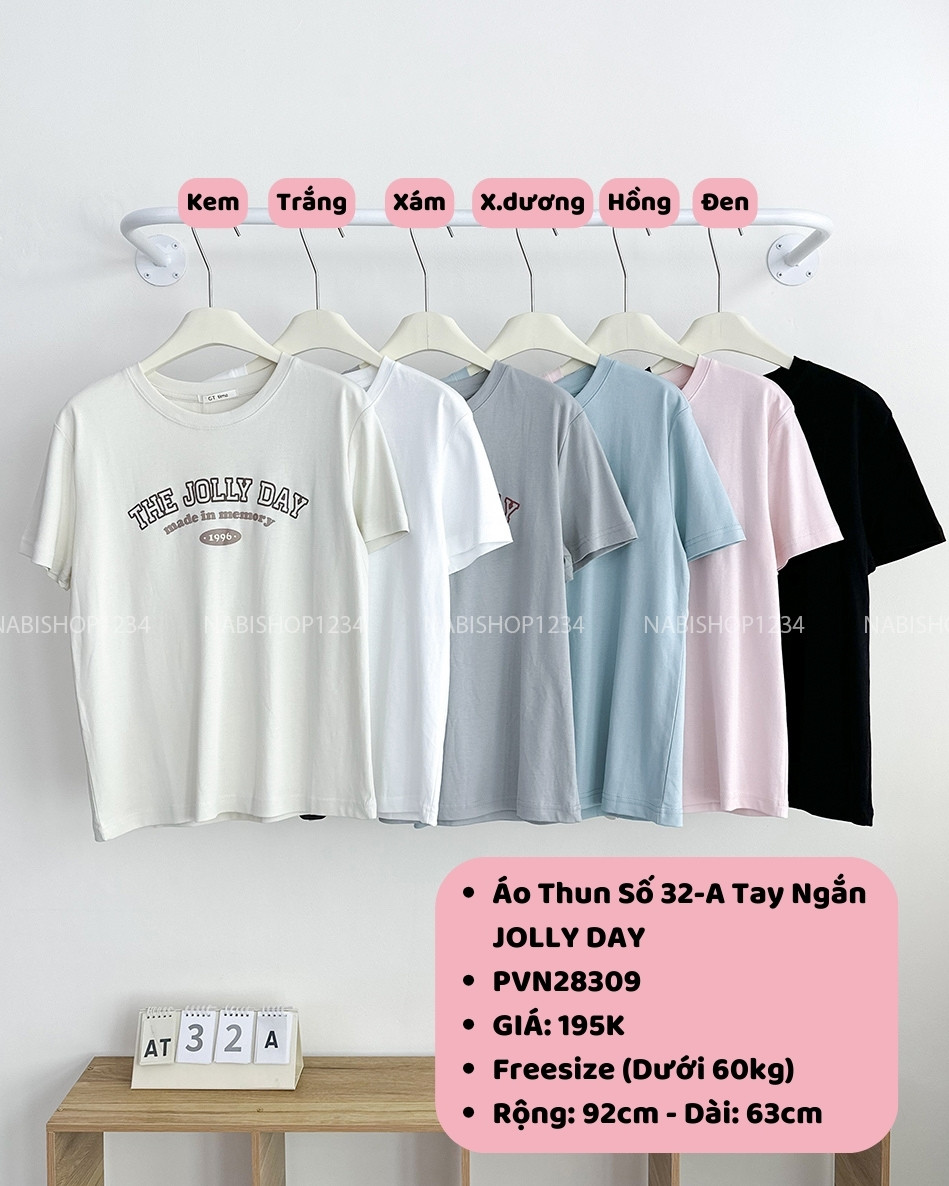 Áo Thun Số 32-A Tay Ngắn JOLLY DAY