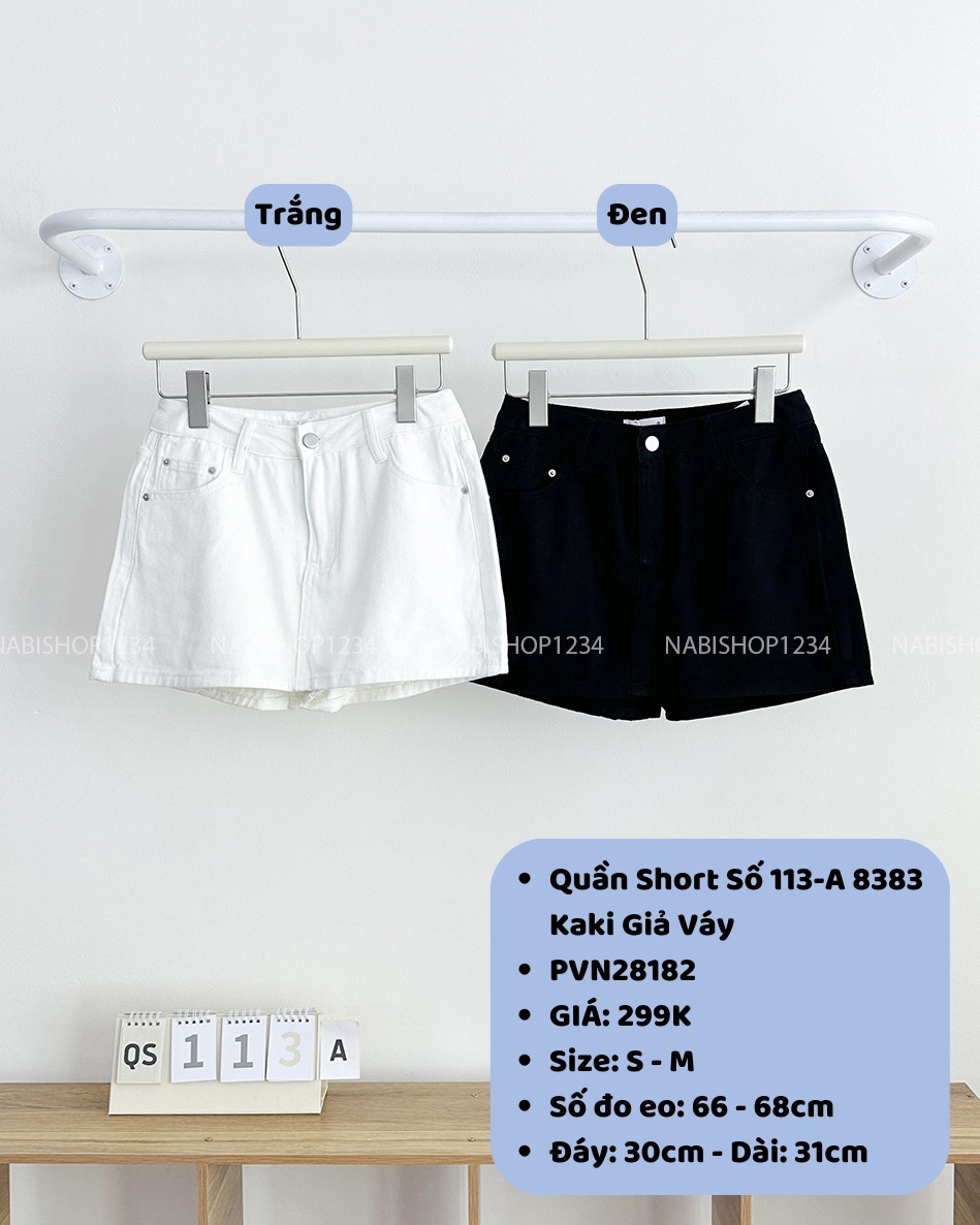 Quần Short Số 113-A 8383 Kaki Giả Váy